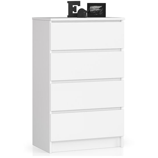 KOMÓD K 60 cm 4 FIÓK PK FEHÉR