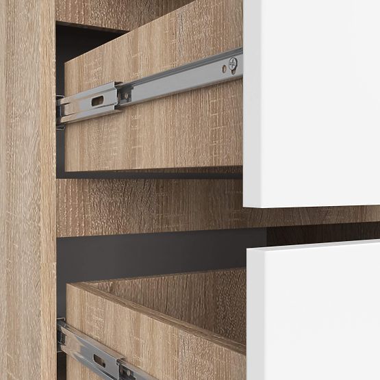 KOMÓD K 60 cm 4 FIÓK PK SONOMA / FEHÉR