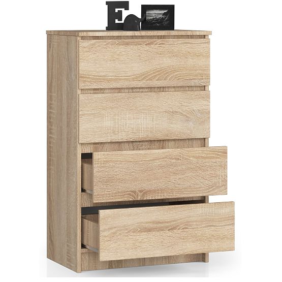 KOMÓD K 60 cm 4 FIÓK PK SONOMA TÖLGY