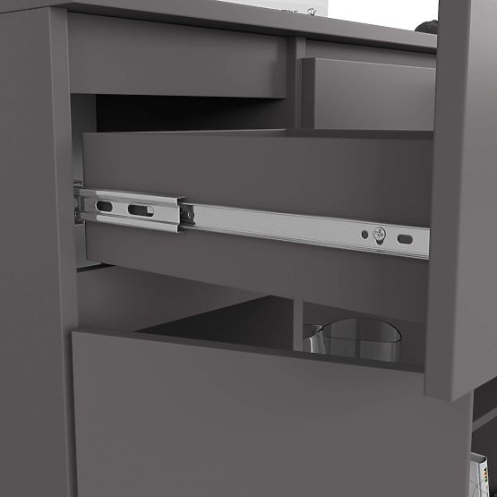 KOMÓD K100 2D 3SZ 1P PK GRAFIT SZÜRKE