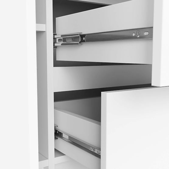 KOMÓD K100 2D 3SZ PK FEHÉR