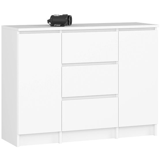 KOMÓD K100 2D 3SZ PK FEHÉR