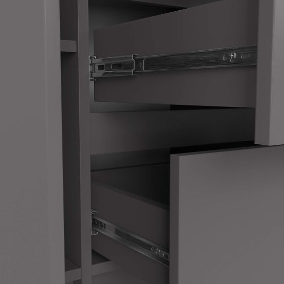 KOMÓD K100 2D 3SZ PK GRAFIT SZÜRKE