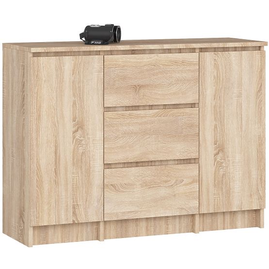 KOMÓD K100 2D 3SZ PK TÖLGY SONOMA