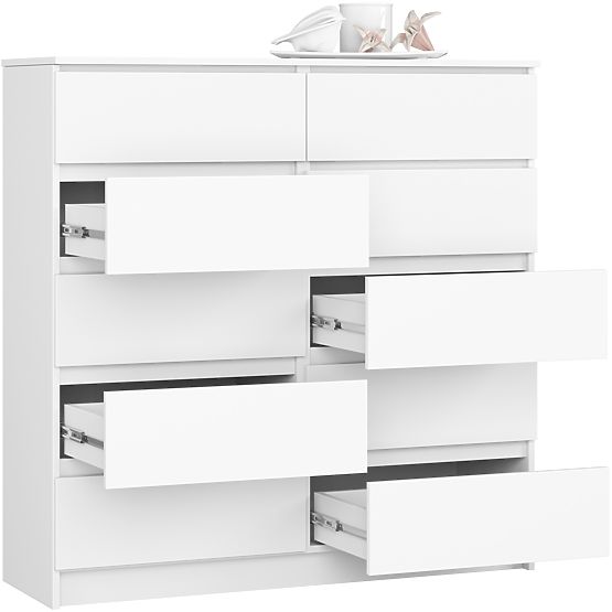 KOMÓD K120 10SZ CLP PK FEHÉR