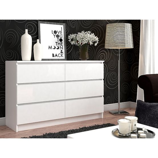 KOMÓD K120 6SZ CLP PK FEHÉR