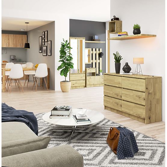 KOMÓD K120 6SZ CLP TÖLGY ARTISAN