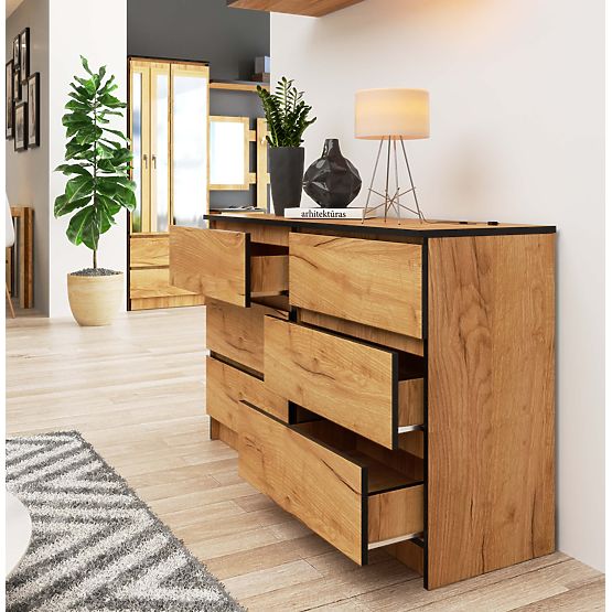 KOMÓD K120 6SZ CLP TÖLGY CRAFT