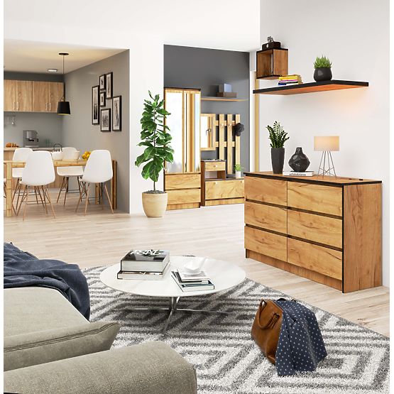 KOMÓD K120 6SZ CLP TÖLGY CRAFT