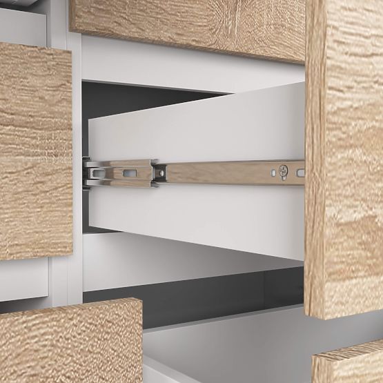 KOMÓD K120 8FIÓK PK FEHÉR / SONOMA