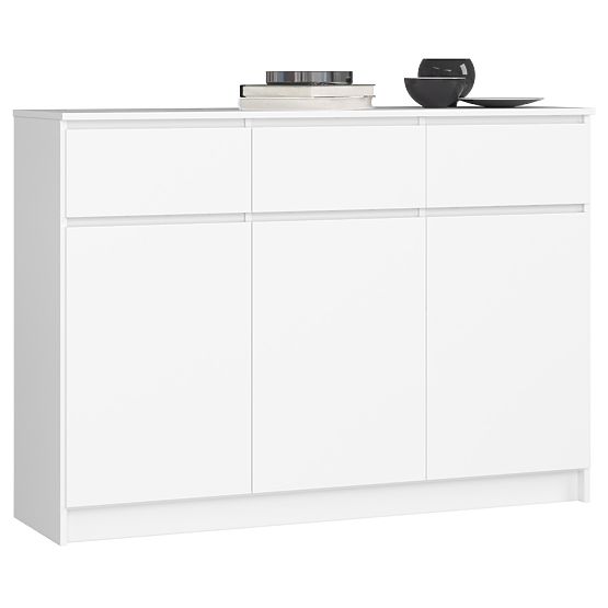 KOMÓD K140 3D 3SZ CLP PK FEHÉR