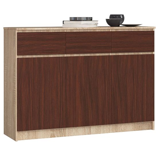 KOMÓD K140 3D 3SZ CLP PK SONOMA / WENGE
