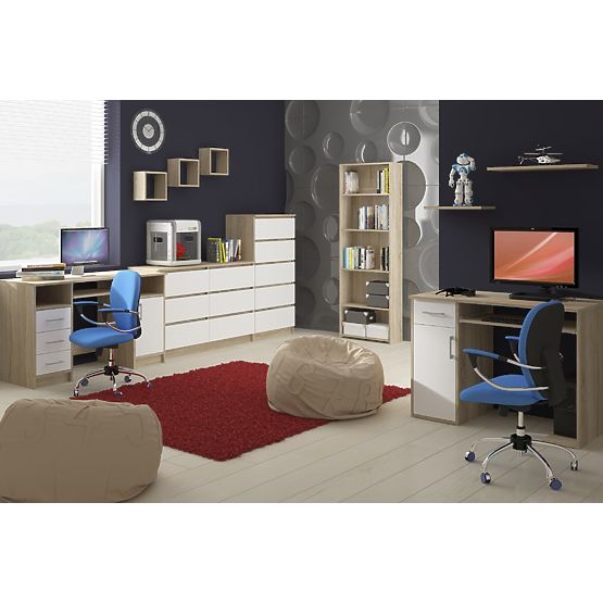 KOMÓD K140 6SZ CLP TÖLGY SONOMA / FEHÉR