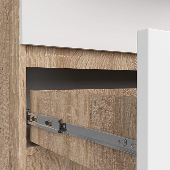 KOMÓD K160 10SZ CLP PK TÖLGY SONOMA / FEHÉR