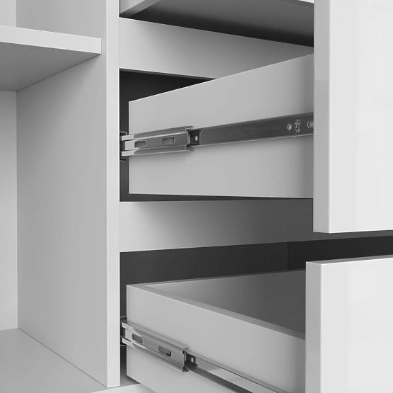 KOMÓD K160 2D 4F CLP PK FEHÉR FÉNYES