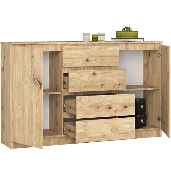 KOMÓD K160 2D 4SZ CLP PK ARTISAN TÖLGY