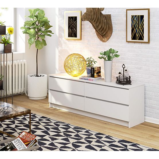 KOMÓD K160 4SZ CLP PK FEHÉR