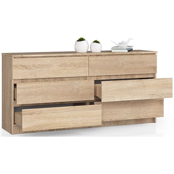KOMÓD K160 6SZ CLP PK SONOMA TÖLGY