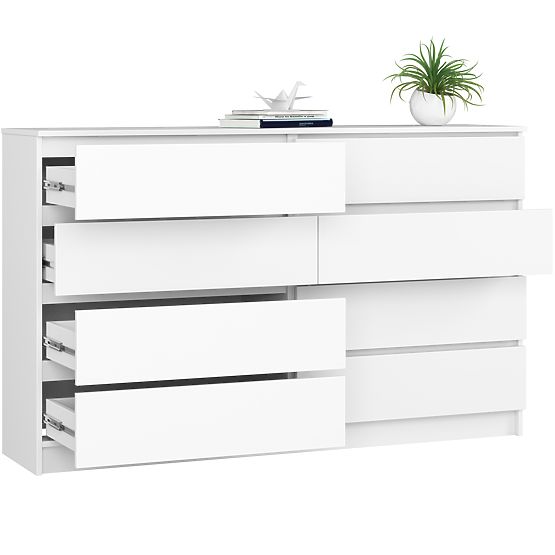 KOMÓD K160 8SZ CLP PK FEHÉR