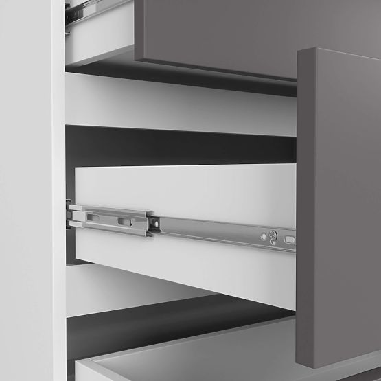 KOMÓD K160 8SZ CLP PK FEHÉR / SZÜRKE