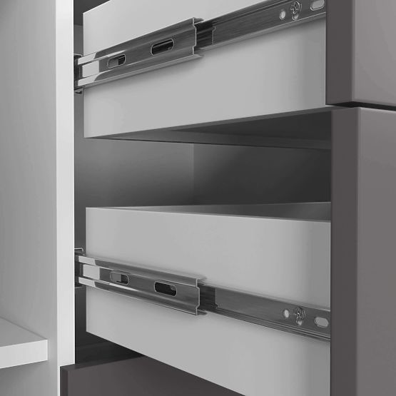 KOMÓD K45 PK FEHÉR / GRAFIT SZÜRKE