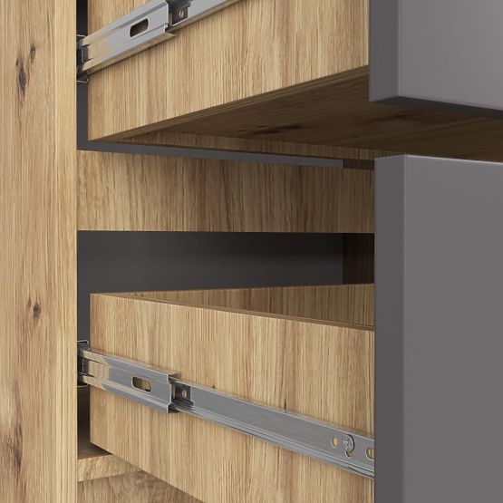 KOMÓD K60 4F PK ARTISAN TÖLGY / SZÜRKE