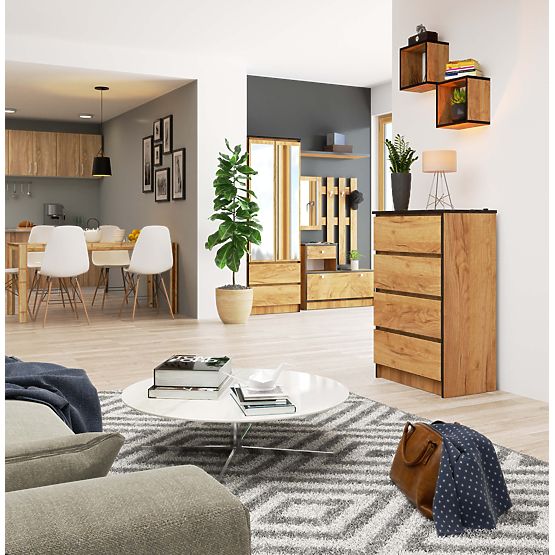 KOMÓD K60 4SZ CLP PK TÖLGY CRAFT