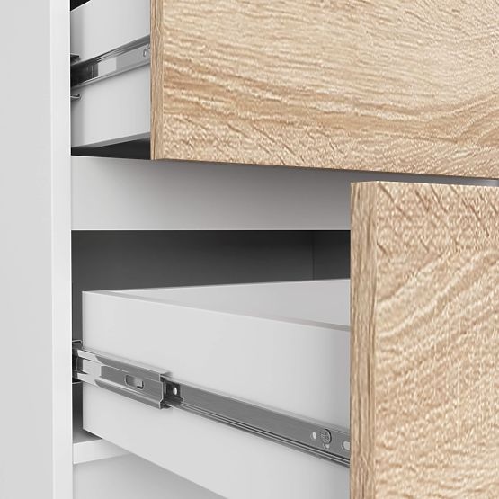 KOMÓD K60 5 FIÓKKAL CLP PK FEHÉR / SONOMA