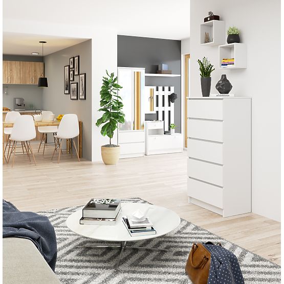 KOMÓD K60 5SZ CLP PK FEHÉR