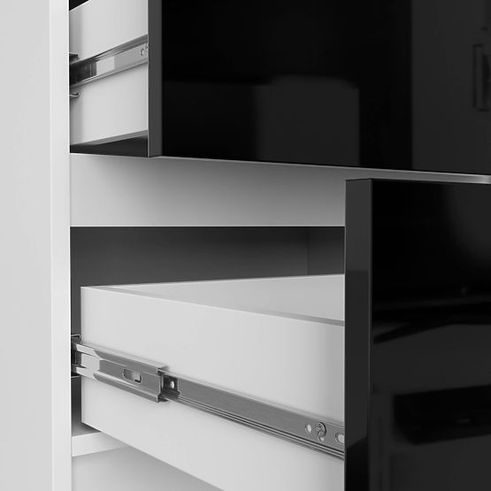 KOMÓD K60 5SZ CLP PK FEKETE FÉNYES