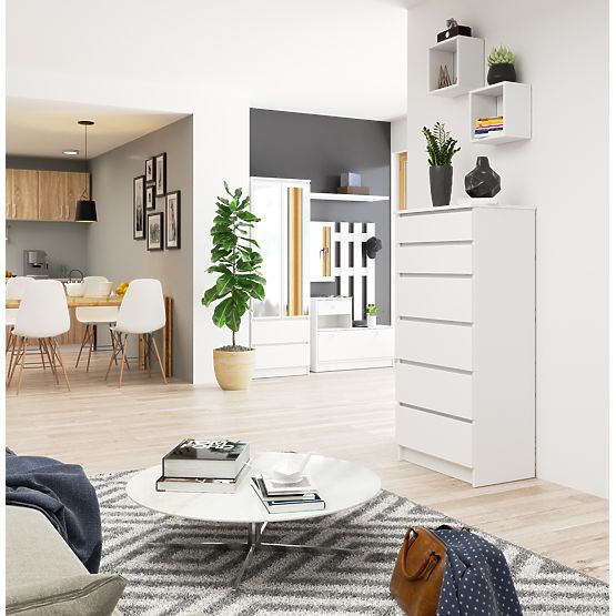 KOMÓD K60 6SZ CLP PK FEHÉR