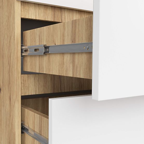 KOMÓD K60 6SZ CLP PK TÖLGY ARTISAN / FEHÉR