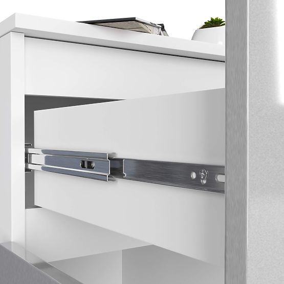 KOMÓD K80 2D 1SZ CLP PK METÁLIK FÉNYES