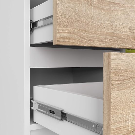 KOMÓD K80 JERRY 1D 3SZ PK FEHÉR / SONOMA TÖLGY