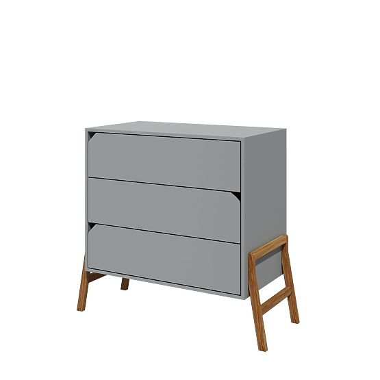 Lotti Grey komód - 3 fiók