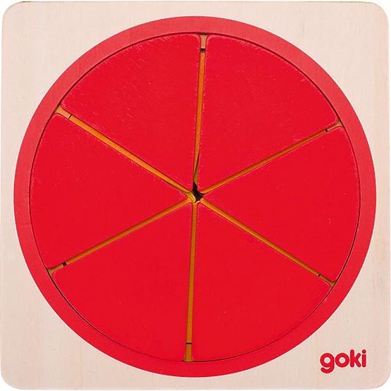 Kör alakú puzzle törtek tanulásához