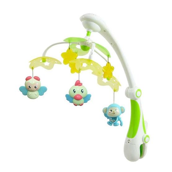 körhinta felett gyermekágy  fény projektor Baby Mix fickók zöld