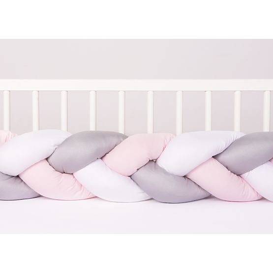 Kötött kiságyvédő Rózsaszín 200 cm