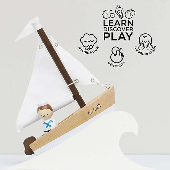 Le Toy Van Fa Vitorlás Kapitánnyal