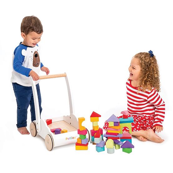 Le Toy Van Petilou Kocsi szivárványos kockákkal
