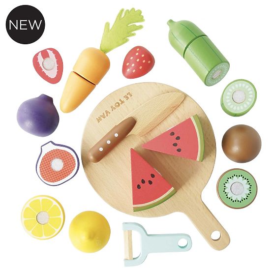 Le Toy Van Vágó gyümölcsök és zöldségek deszkával