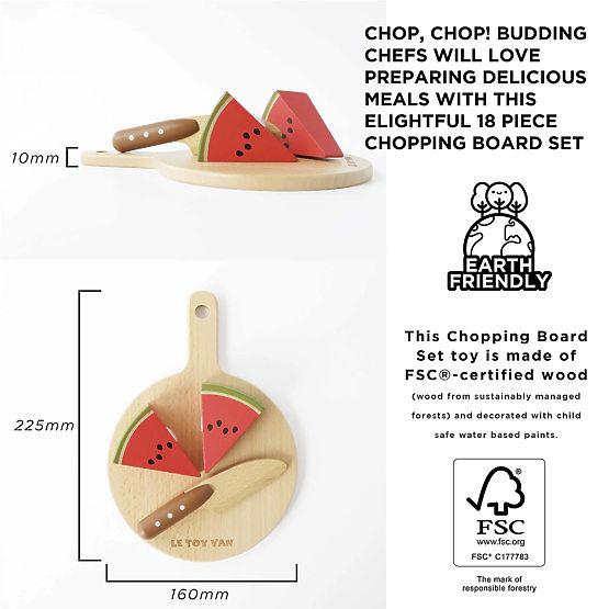 Le Toy Van Vágó gyümölcsök és zöldségek deszkával