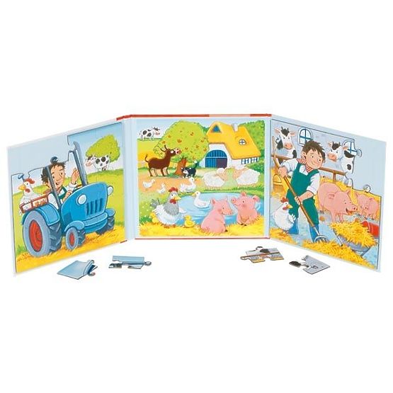 Mágneses puzzle könyv - Farm