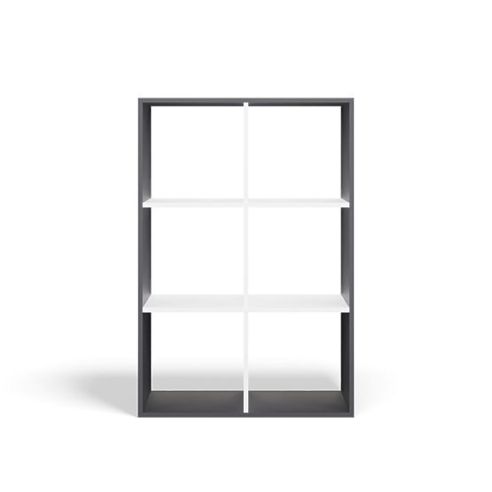 Malax 2X3 ANTRACIT FEHÉR Polc