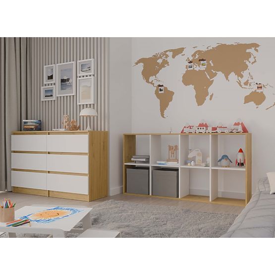 Malax 2X4 DUB ARTISAN FEHÉR Polc