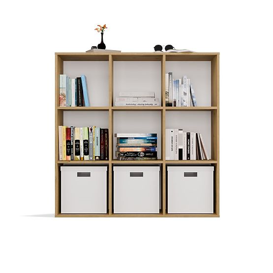 MALAX 3x3 H POLC ARTISAN TÖLGY SZÍNBEN, ERŐS HDF HÁTLAPPAL, 110x110 CM