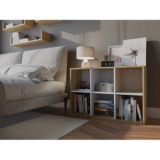 Malax MINI 2X3 ARTISAN TÖLGY FEHÉR POLC