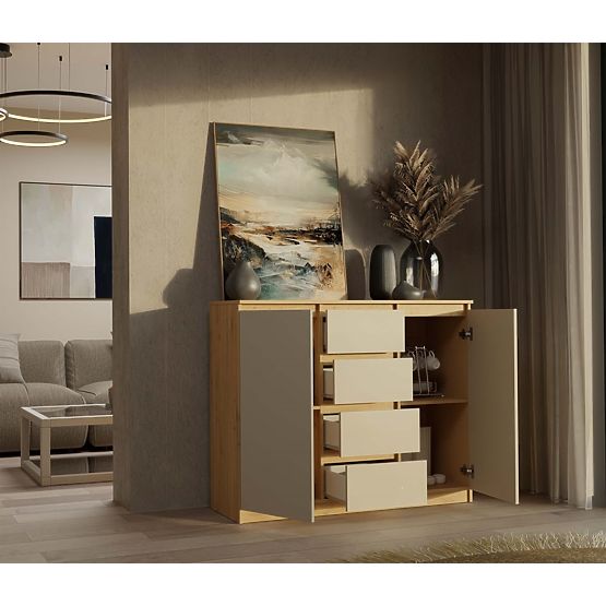 Malwa 2D4S 120 ARTISAN TÖLGY KASMÍR BÉZS KOMÓD