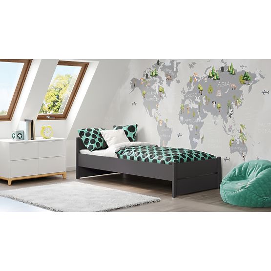 MARCEL ágy 200x90 szürke fiókkal