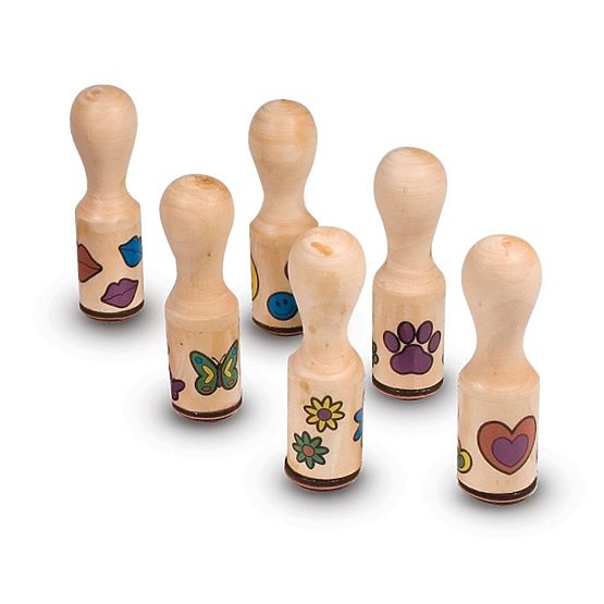 Melissa & Doug fa bélyegző készlet - 6 db